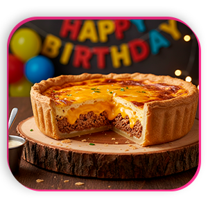 Quiche de Carne Com Cheddar