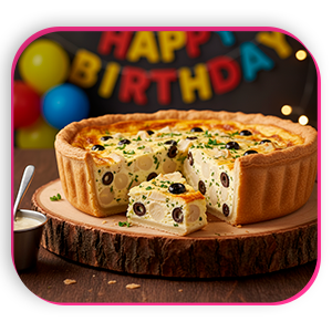 Quiche de Palmito Com Azeitona